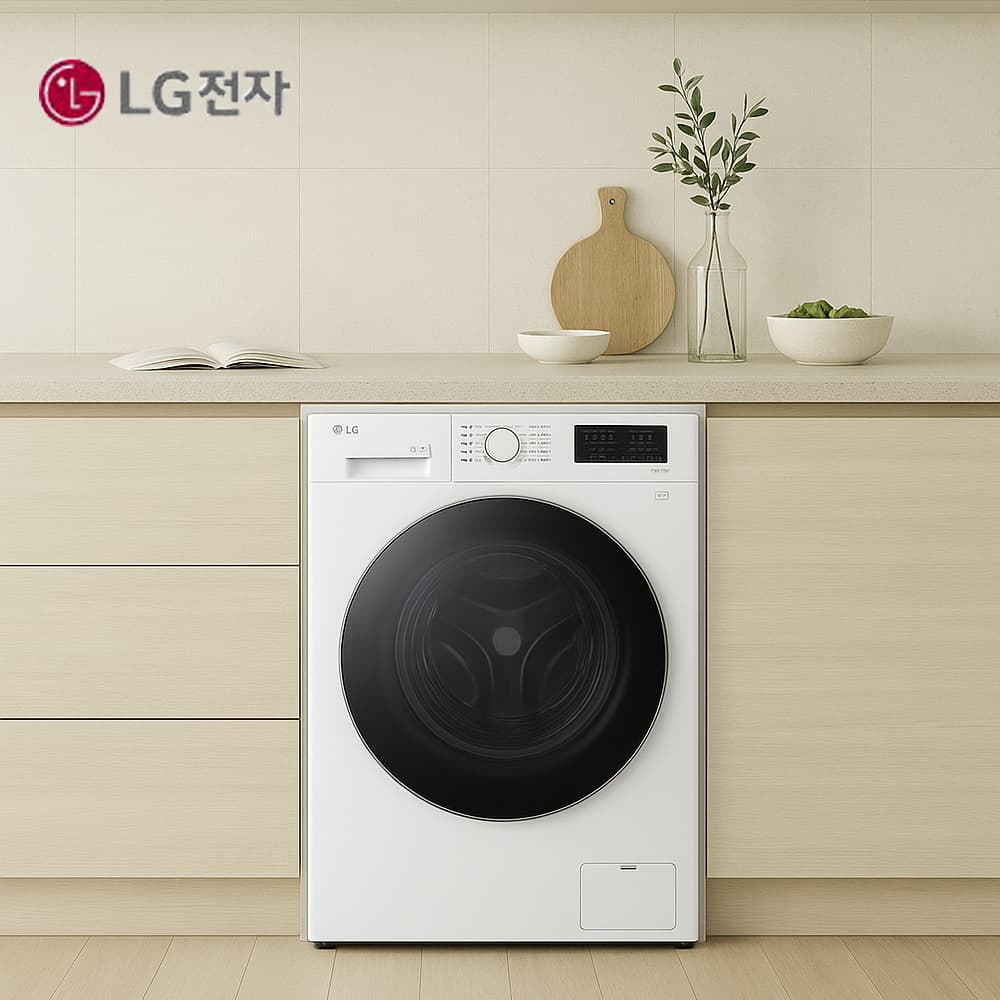 LG 트롬 드럼 세탁기+건조기 원룸 소형 빌트인 건조겸용 일체형 세탁기 9kg